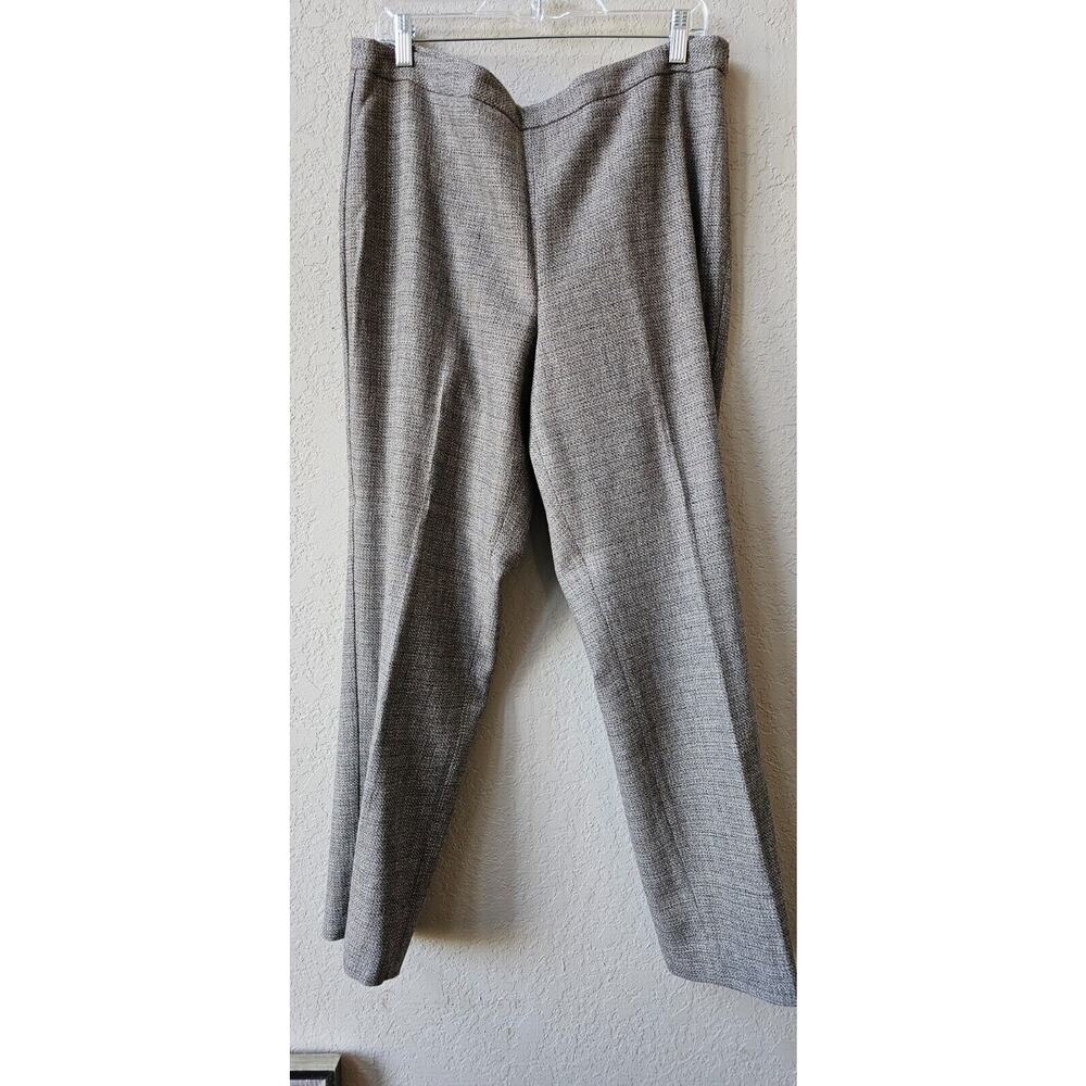 Talbots 16P‎ Gray Wool Blend Lined Dress Pants Italian Woven Women 16 Pet 36x28